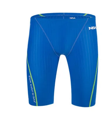 Мужские Профессиональные Нейлоновые шорты для плавания с защитой от ультрафиолета, короткие плавки, купальный костюм, тренировочные плавки для спортсменов - Цвет: Зеленый