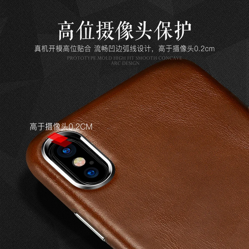 2020 новый оригинальный брендовый чехол icarer из натуральной кожи для iPhone X коровьей