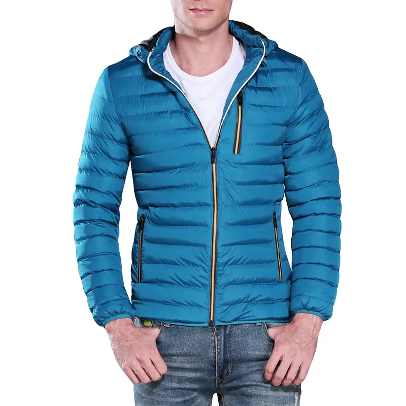 

SHUJIN 2019 S-3XL Autumn Men's Leisure Hooded Overcoat Jacket Winter Thicken Slim Fit Softshell Warm Coat Outdoor Jacket