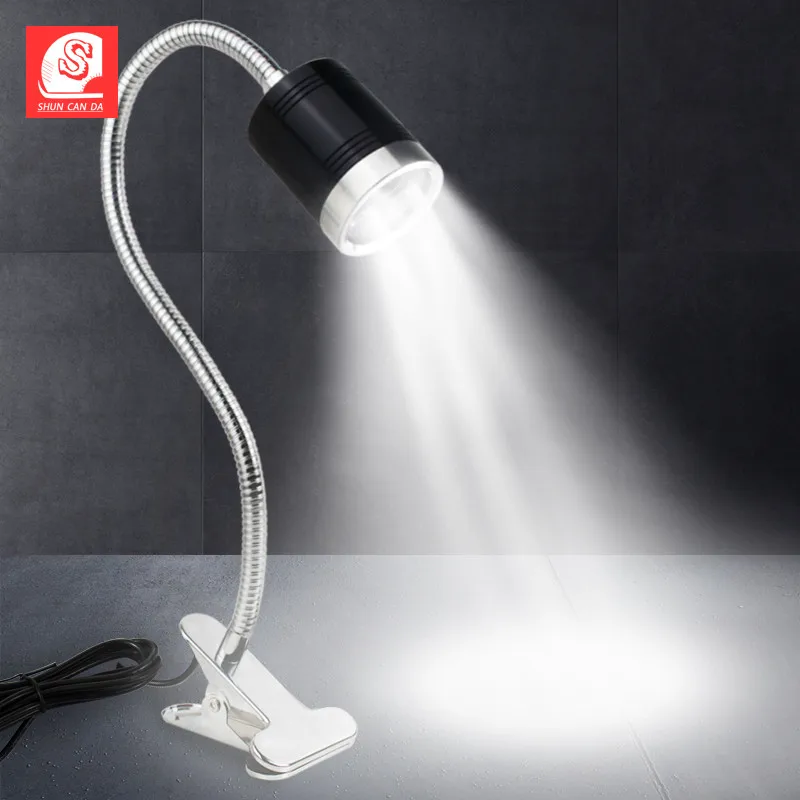 

Portable led table lamps Flexible Desk lamp 3W 220V Eye protection Reading Book Light with clip Bedside Wall Light for bedroom