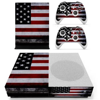 

US USA National Flag Skin Sticker Decal For Xbox One S Console and Controllers for Xbox One Slim Skin Stickers Vinyl