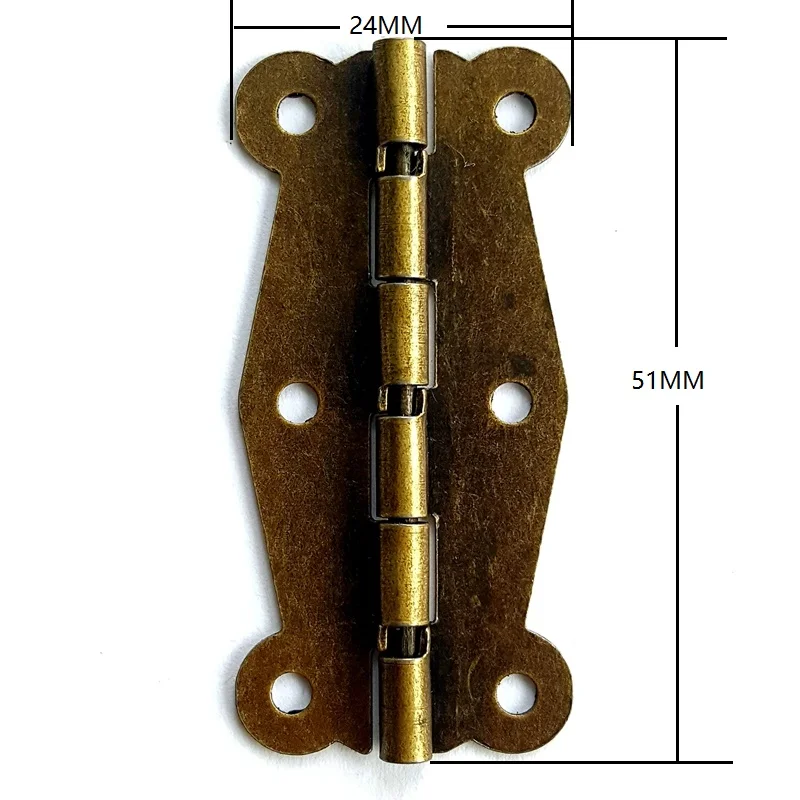 30 шт. 24*51 мм 90 градусов античный бронзовый шарнир винная коробка малая навесная петля Аппаратные средства DIY аксессуары деревянная коробка корпус шкафа дома Diy
