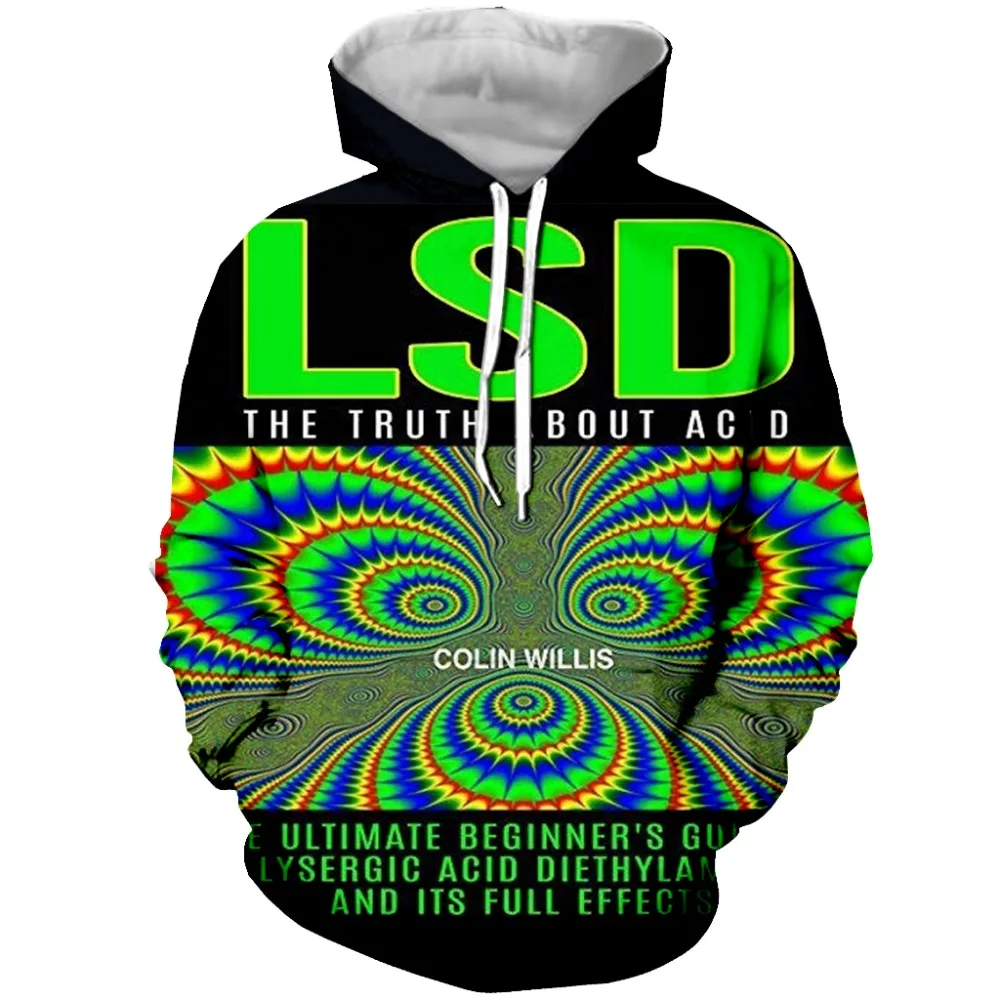 YX GIRL 3D Print LSD Magic Mens Hoodies Sweatshirt With Hat Pocket Men Autumn Spring Tracksuit Pullover Dropshipping YX GIRL 3D Print LSD Magic Mens Hoodies Sweatshirt With Hat Pocket Men Autumn Spring Tracksuit Pullover Dropshipping
