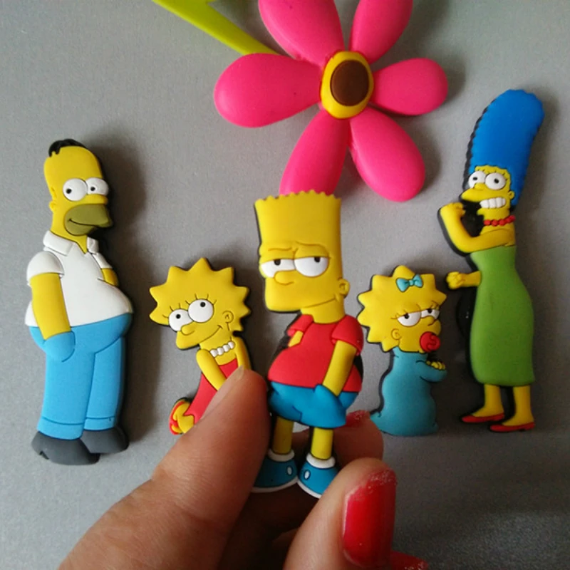 

Homer Simpson family cartoon creative fridge magnet early education decorative refrigerator Sticker home decor Five people