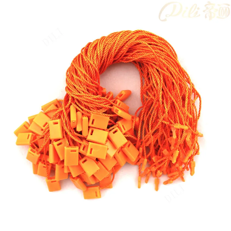 Orange Hang Tag String For Paper Tag 7'' Garment Hang Tag Cords 100