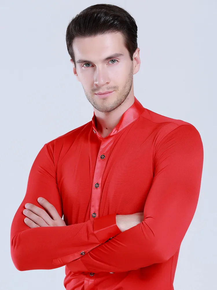 DB23596 mens latin dance shirt-3
