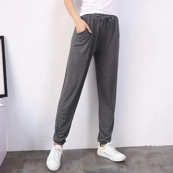 

Spring Summer Women Casual Sweatpants black Pant Ladies Loose Trousers Joggers Sweat Pants