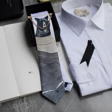 Мужской модный галстук ручной работы рубашки мужские подарки на день рождения вечерние платья встречи Бронзовый головной убор галстук