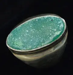 Lovegem натуральная перстень из Агатовой друзы 925 пробы серебро, Размеры: 6,5, AR3881