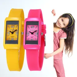 7 Цвета модная детская силиконовые Повседневное спортивные часы Мальчики Девочки Дети Кварцевые часы студент желе наручные часы Relogio