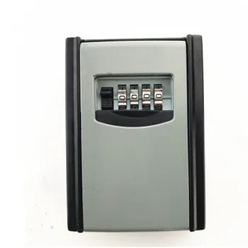 

Portable Safe Box Wall Mounted 4 Password Keys Combination Lock Metal Alloy Storage Store Key Storage Organizer Boxes