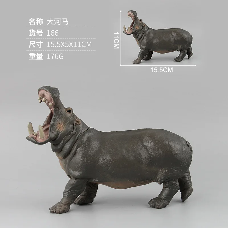 Africa Animal Hippo Hippopotamus PVC mini figure figurine Model