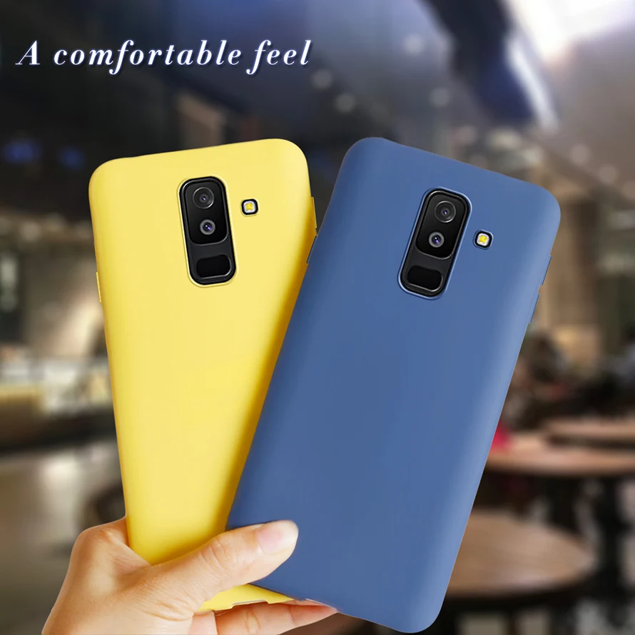 Простой чехол для samsung Galaxy J8 2018 силиконовый мягкий 3D окрашенный Мягкий ТПУ