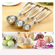 1 шт. нержавеющая сталь Кухня Мороженое Совок печенья Disher ложка Masher Ручка#1574