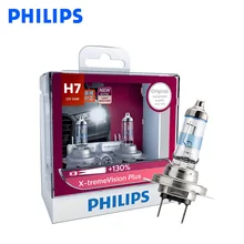 Philips-lámpara halógena H7 x-treme Vision Plus para coche, faro delantero automático de 12V y 55W, homologado ECE, 130% más brillante, 12972XVP S2, 1 par
