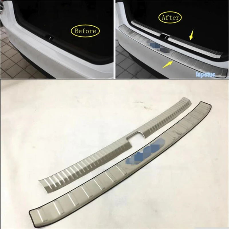 Lapetus задний багажник багажника бампер(внутренний+ внешний) Накладка порога крышка защита для Toyota Camry- нержавеющая сталь