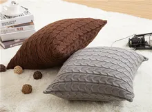 New Knitted Solid Modern Sofa Bed Cushion Cover Throw Pillow Case Car Office Decor Home Decor Supplies (without core)