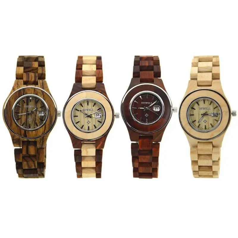 

Women Small Dial Wooden Retro Waterproof Analog Date Casual Quartz Watches Handmade Wooden Watches Male Wristwatches relogio