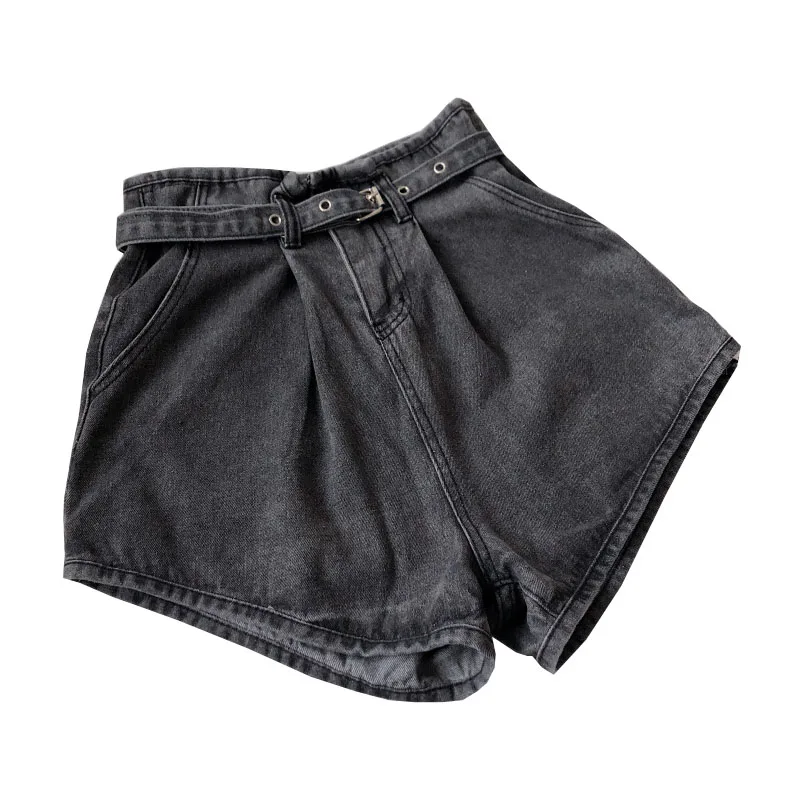 Новые женские летние джинсовые шорты с высокой талией хлопковые шорты свободные широкие шорты Модные Винтажные шорты женские#4022