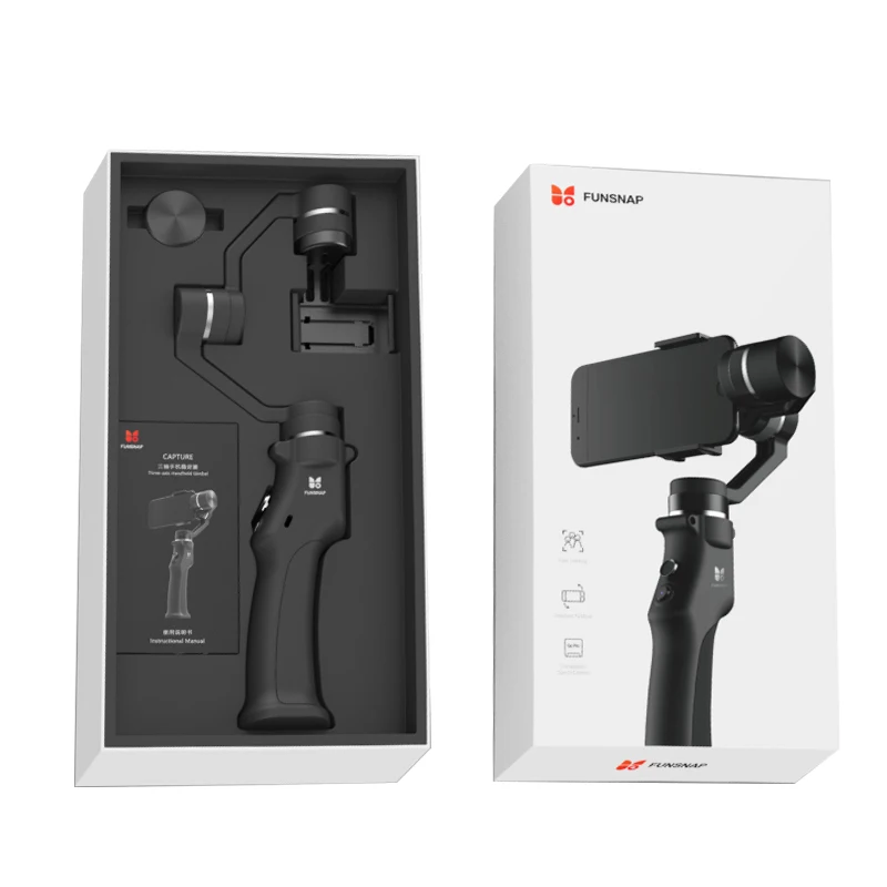 

3 Axis Handheld Phone Gimbal Stabilizer for iPhone X 8 7 Plus for Samsung S8 Piexl for Gopro Hero 7 6 5 DHL Free Drop Shippnig
