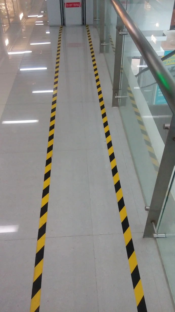 Corridor Door Factory Workshop Floor Safety Warning Self-adhesive Tape 5cm*17 meters