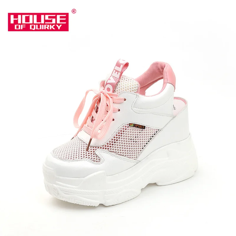 

Fashion Net Cloth Women Sports Shoes Casual High Help Women Vulcanized Shoes Outdoor Platform Shoes Women Waterproof Taiwan 2019