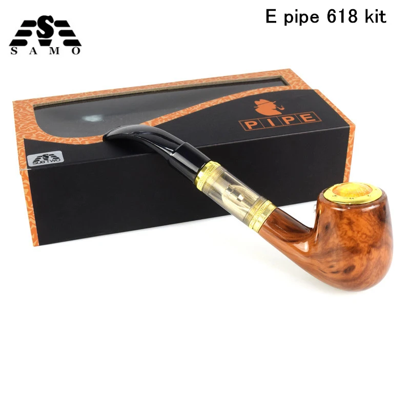 Новинка 2018 электронная сигарета E Pipe 618 комплект испаритель с деревянной
