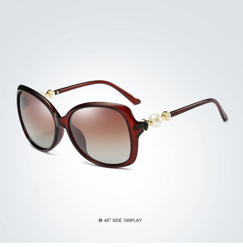 Модные женские солнцезащитные очки больших размеров, поляризационные, Ретро стиль, брендовые, дизайнерские, жемчужные, солнцезащитные очки, женские, для покупок, Oculos Feminino De Sol 6215