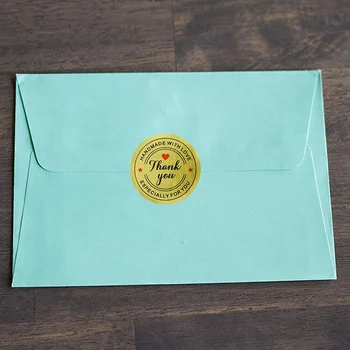 

1 Inch Round Gold Foil Homemade with Love Stickers/1000 Labels Per Roll