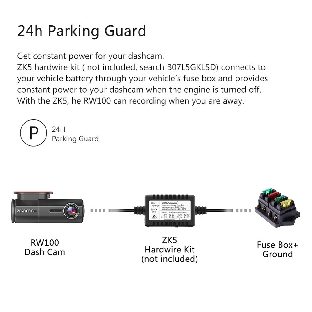 ZEROGOGO DVR мини видеорегистратор Wifi Автомобильный Full HD 1080P камера регистратор для
