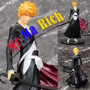 Фигурка японского аниме Bleach Kurosaki Lchigo Brinquedos 20 см ПВХ фигурка Juguetes модель куклы