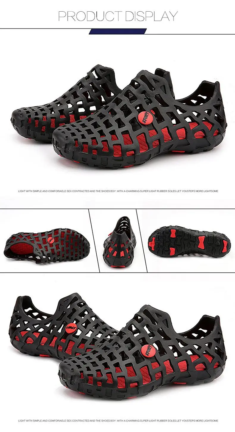1 (64)Hollow Wading Shoes Breathable Aqua Shoes Beach Sandals Adult Slippers Sport Upstream Shoes Women Diving Socks 
