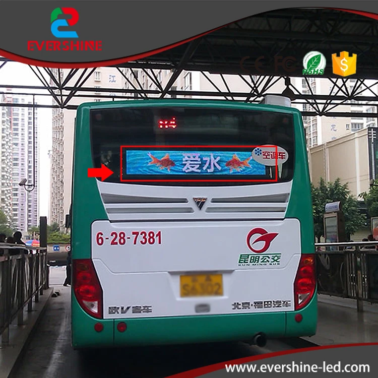 Wireless Running Message Bus LED Destination Display Board p10 full color panel