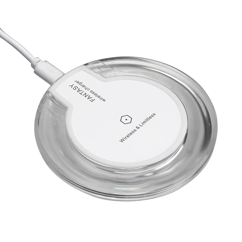 

New Ultra Thin Wireless Charger LED Qi Wireless Charging Pad For iphone XS X 8 Plus Samsung Huawei Mate 20 Pro Charger