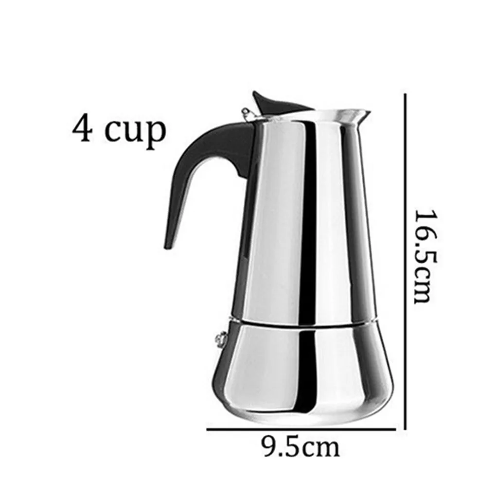 Нержавеющая сталь мокко эспрессо латте Перколятор Плита Топ горшок для заваривания кофе слишком украшения дома аксессуары дропшиппинг - Цвет: B