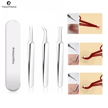 3 шт. Пинцет для удаления угрей машина набор прыщей иглы для удаления угрей набор игл из нержавеющей стали черная головка очиститель пор