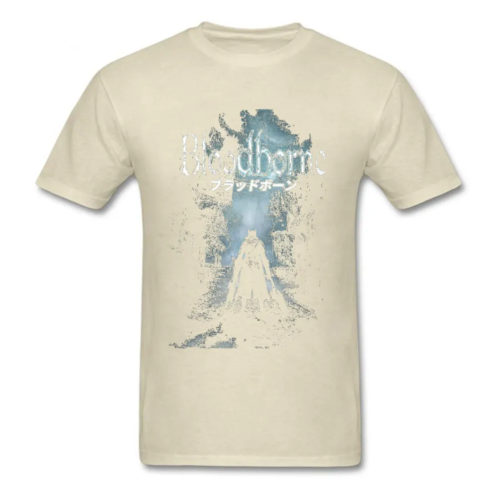 BloodBorne01 24067 Casual ostern Day 100% Cotton Crewneck Men Tops Tees Funny Tops Shirts Retro Short Sleeve Tshirts BloodBorne01 24067 beige