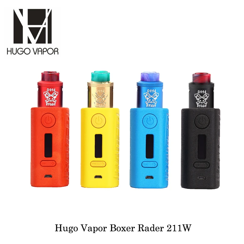 

Electronic Cigarettes Original 211W Hugo Vapor HugoVapor Boxer Rader Box Mod With Hellvape Dead Rabbit RDA 24mm Vape Vaporizer
