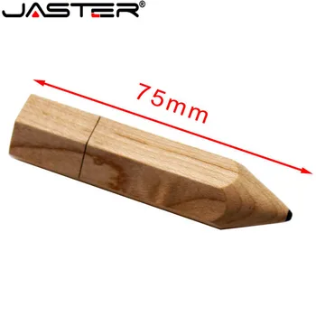 

JASTER (1 PCS free LOGO) wooden pencil USB 2.0 rotatable usb flash drive pendrive 4GB 8GB 16GB 32GB 64GB memory stick