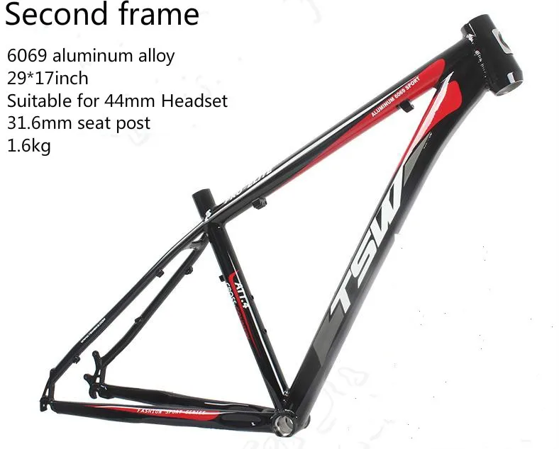 Best 31.6mm seatpostFree shipping  V/Disc brakes  29*17/19inch frame  MTB frame  Mountain bike  6069 aluminum  alloy frame  29er  27 3