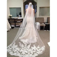 3 метра белая Длинная свадебная вуаль дизайн свадебная вуаль Соборная вуаль