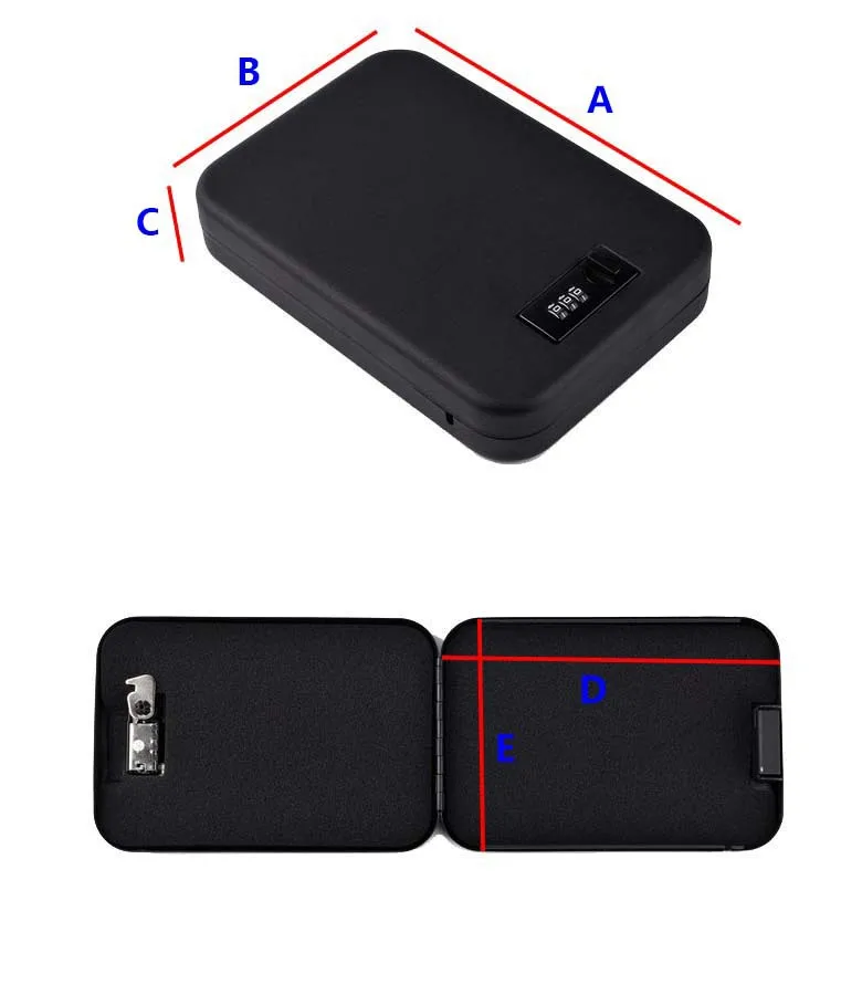 Safe Box Solid Steel Security Key Gun Valuables Jewelry Box Protable Security Biometric Fingerprint Safes Strongbox