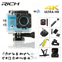 RICH Action camera Ultra HD 4 K WiFi Full 1080 P 60fps Diving camera Sport Cameras go Q5 pro underwater waterproof Helmet Cam