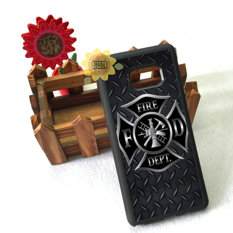 

firefighter fireman logo soft silicone edge case for samsung s6 edge plus s7 edge s8 s9 s10 plus lite e note8 note9 cover case