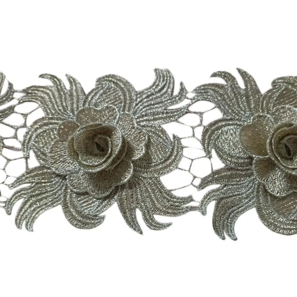 Adeeing Vintage Embroidered Lace Edge Trim for Wedding Applique DIY Sewing Craftembroidered