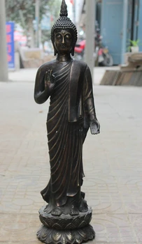 

song voge gem S2897 28" Tibet Bronze Copper Buddhist Shakyamuni Sakyamuni Buddha Amitabha Statue