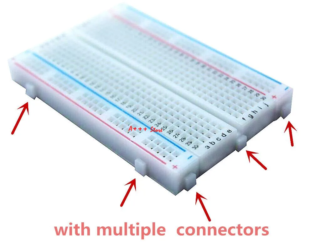 

1 Pcs New 400 Tie Points Solderless PCB Breadboard Mini Universal Test Protoboard DIY Bread Board for Bus Test Circuit Board