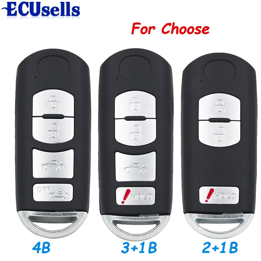 

2+1 Button 3 Button 3+1 Button 4 Button Replacement Remote Key Shell Case Fob For Mazda 3 5 6 CX-7 CX-9