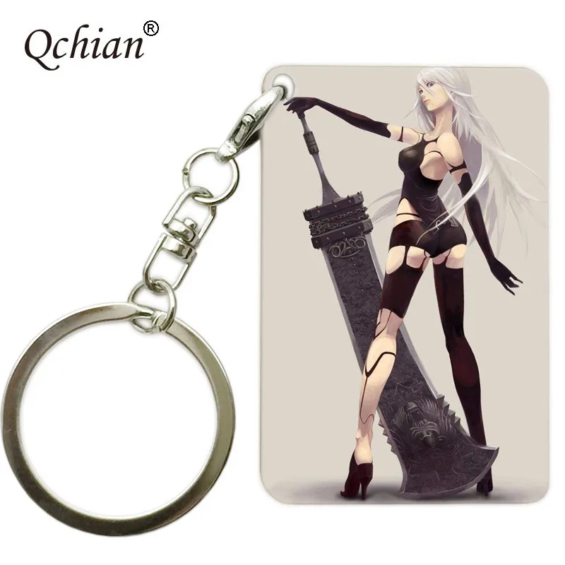 

Popular Games NieR series Print Keychain Pretty Nice Gift Memorable Keyring Key Holder Pictures can be Customized
