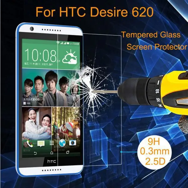 Для HTC Desire 620 Оригинальное закаленное стекло 9H Высококачественная защитная